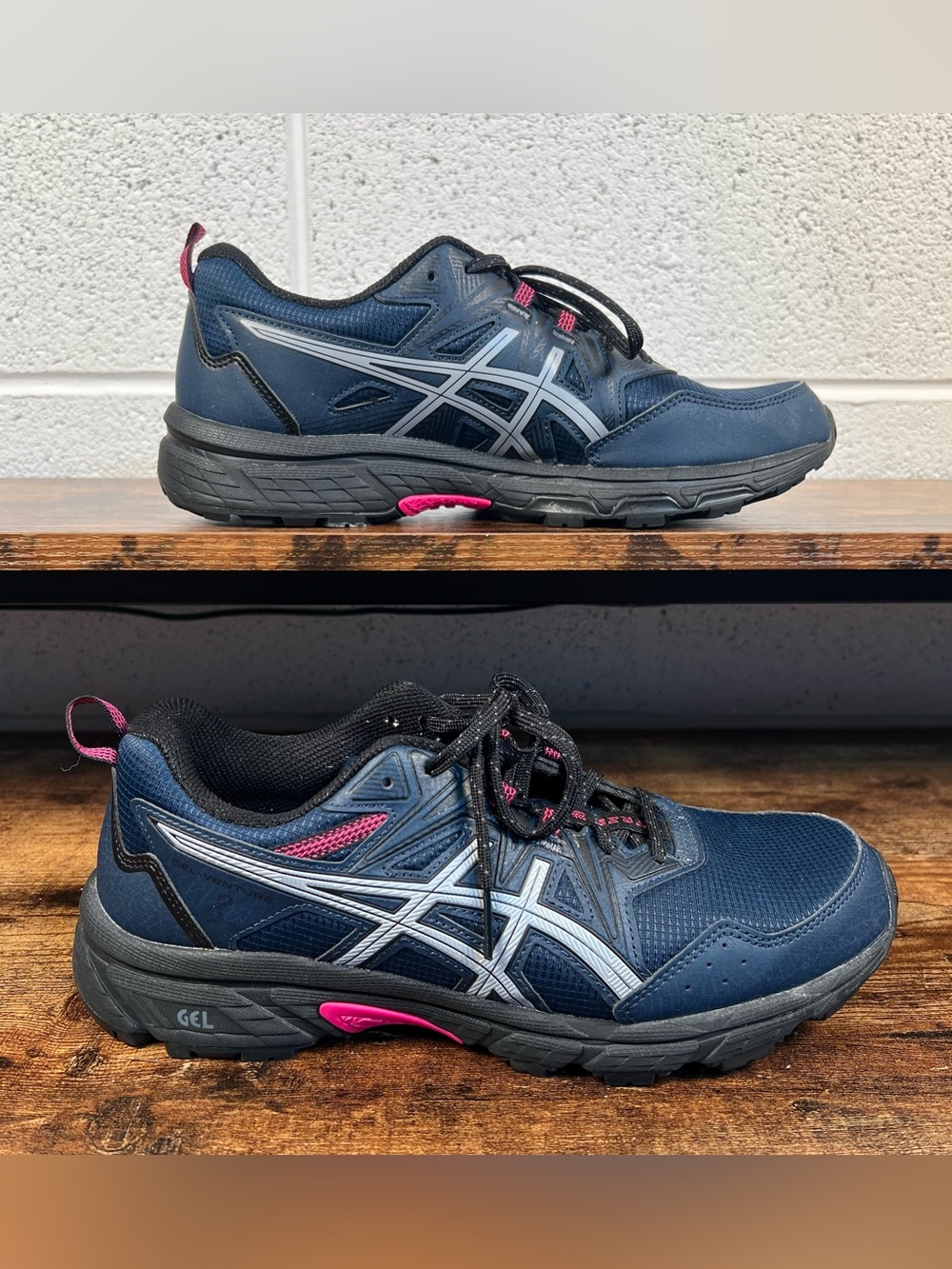 Asics Gel-Venture 8 AWL Blue Pink Running Shoes Sneakers Women's 9.5